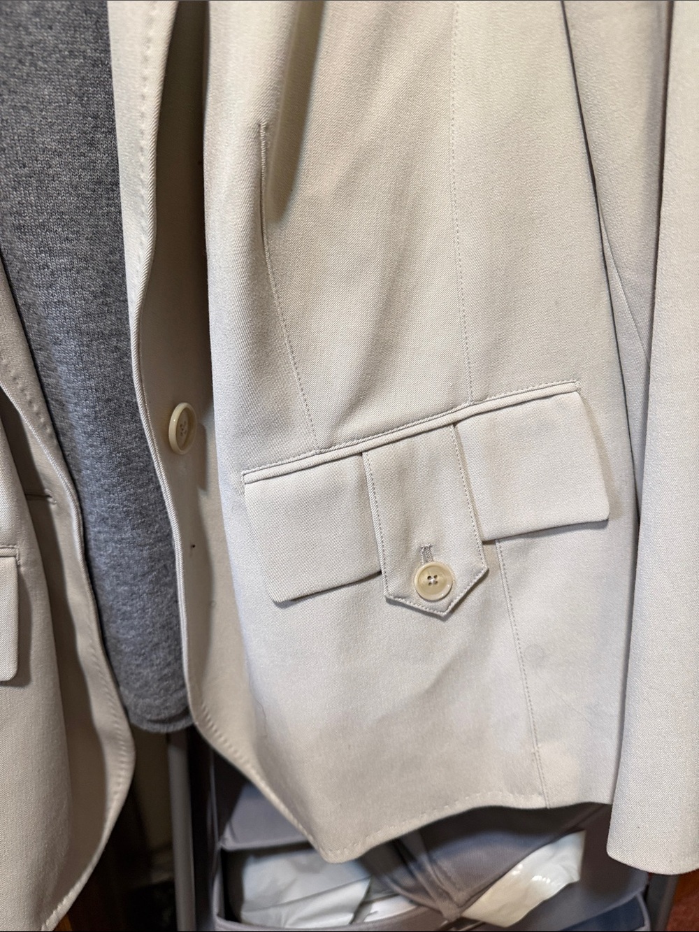Worthington Cream Trench Coat Jacket - Picture 3 of 7